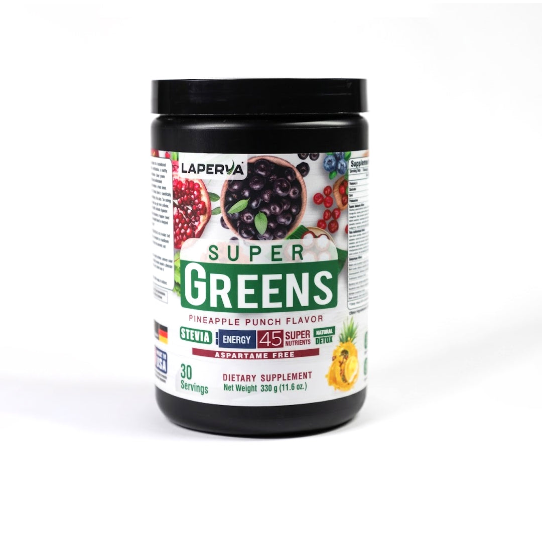 Laperva Super Greens Organic Superfood Powder – Pineapple Punch (330g)