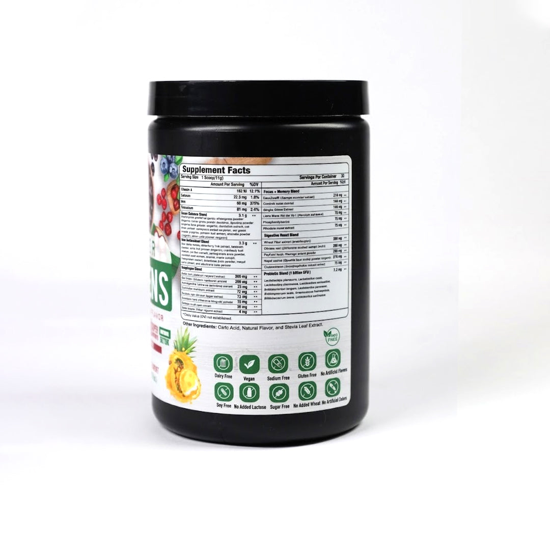 Laperva Super Greens Organic Superfood Powder – Pineapple Punch (330g)
