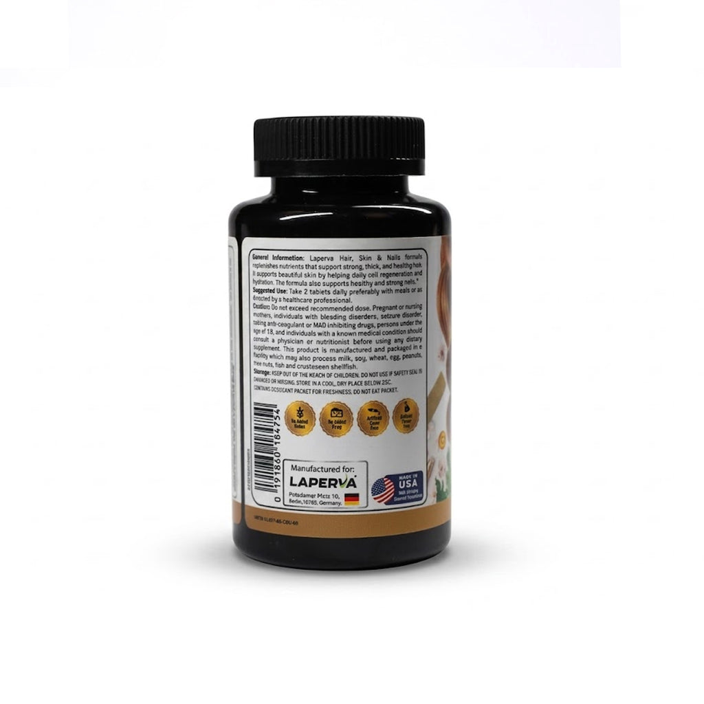Laperva Hair, Skin & Nails Advanced Formula – Growth, Hydration & Anti-Aging (60 Tablets)