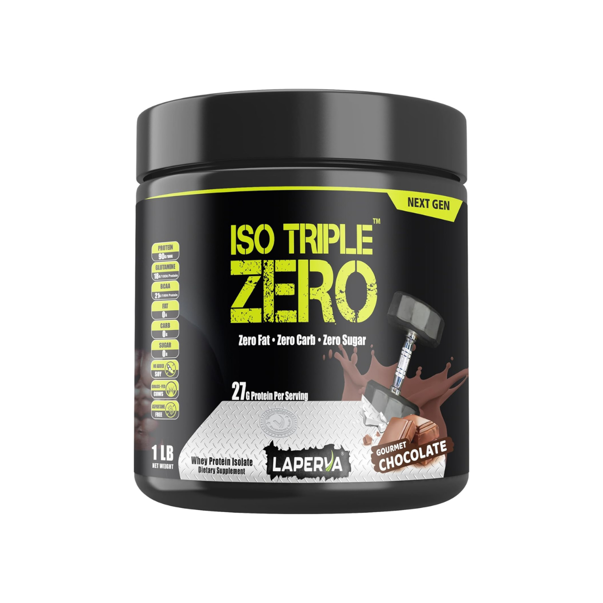 Laperva Iso Triple Zero Next Generation Whey Protein – Lean Muscle Growth & Recovery – Gourmet Chocolate