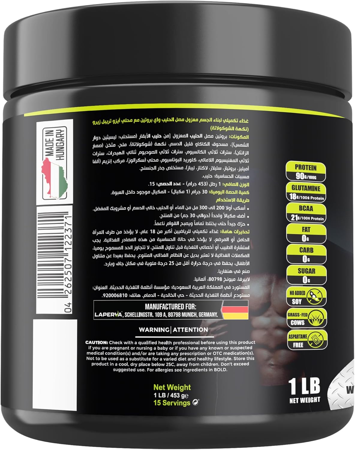 Laperva Iso Triple Zero Next Generation Whey Protein – Lean Muscle Growth & Recovery – Gourmet Chocolate