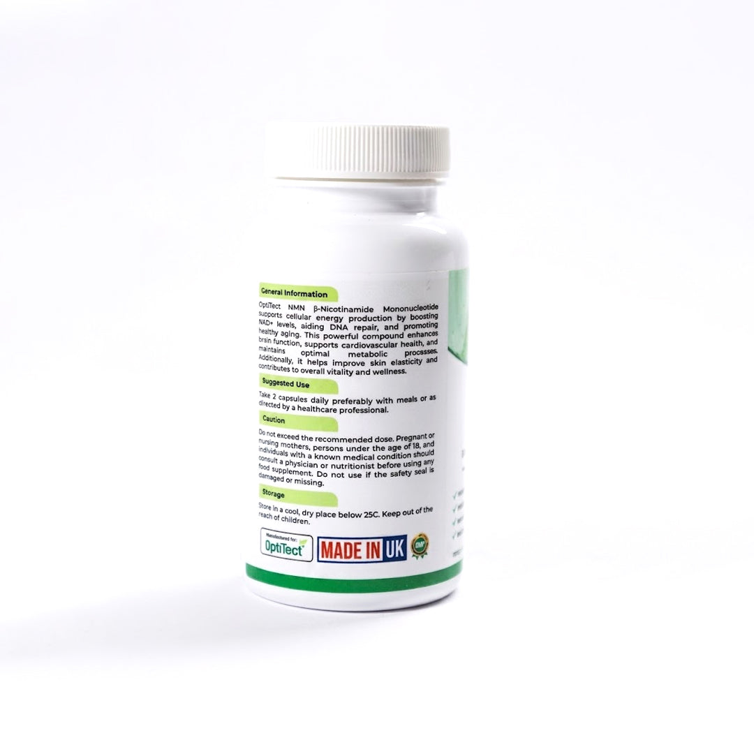 Optitect NMN 1000mg – NAD+ Booster, Cellular Repair & Anti-Aging (30 Veggie Capsules)