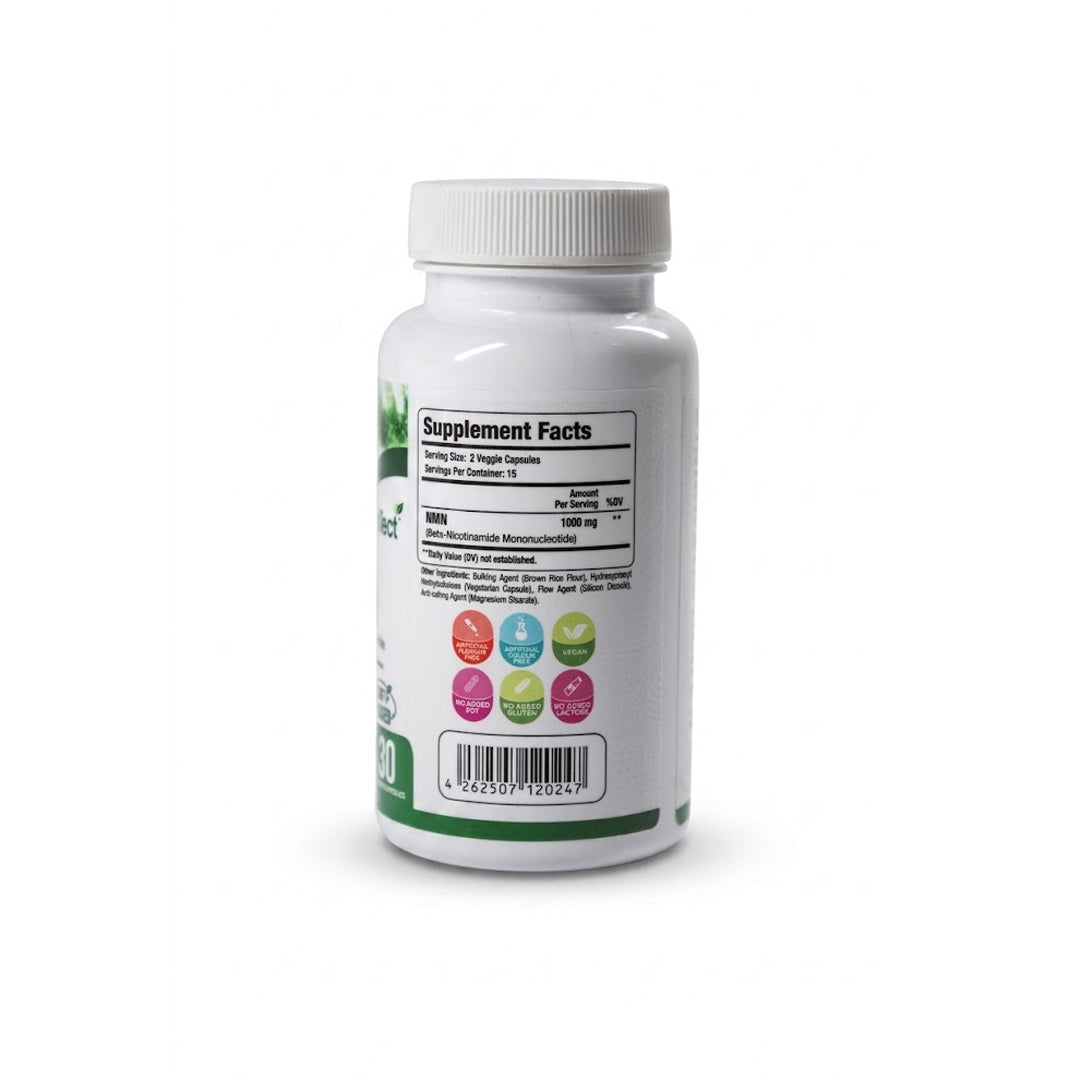 Optitect NMN 1000mg – NAD+ Booster, Cellular Repair & Anti-Aging (30 Veggie Capsules)